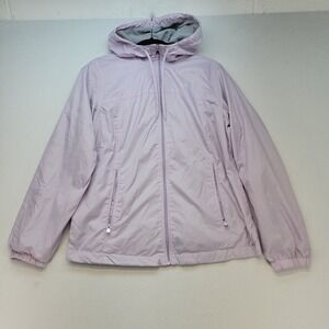 Calvin Klein‎ Windbreaker Jacket Womens Small Purple Fleece Lined Hooded